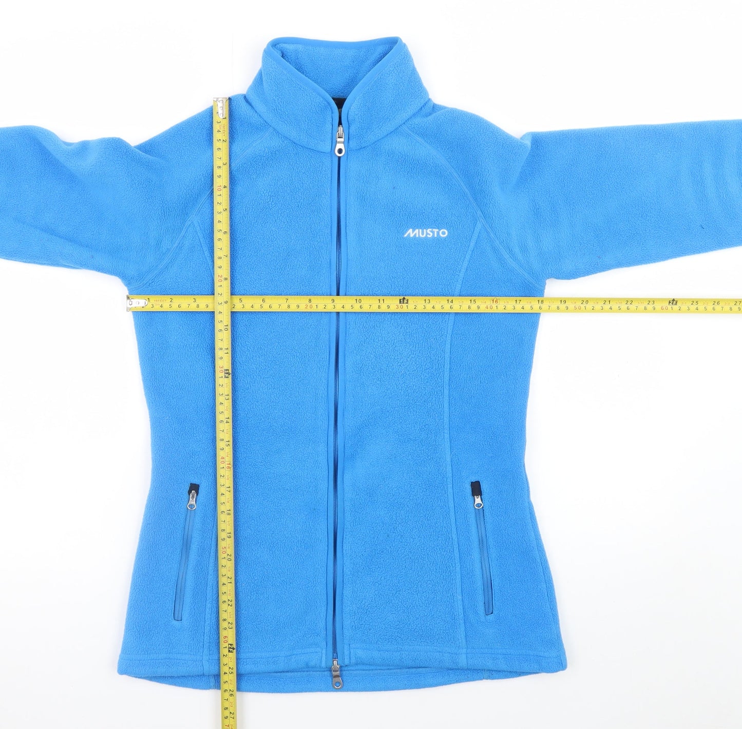 Musto Women's Blue Fleece Full Zip Jacket Size 10 Outdoor Warm