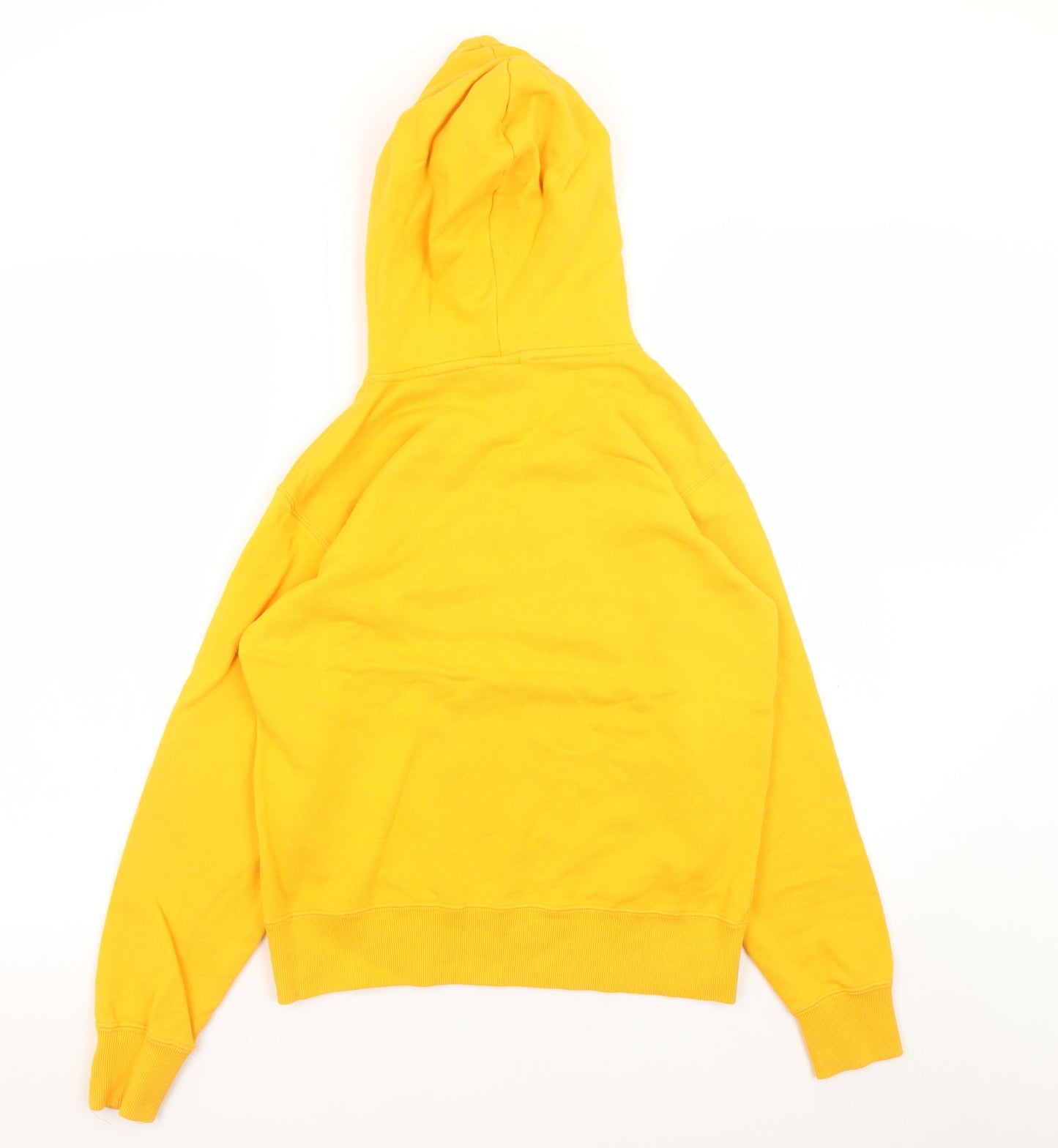 Champion Womens Yellow Hoodie Small Pullover Cotton Logo Casual