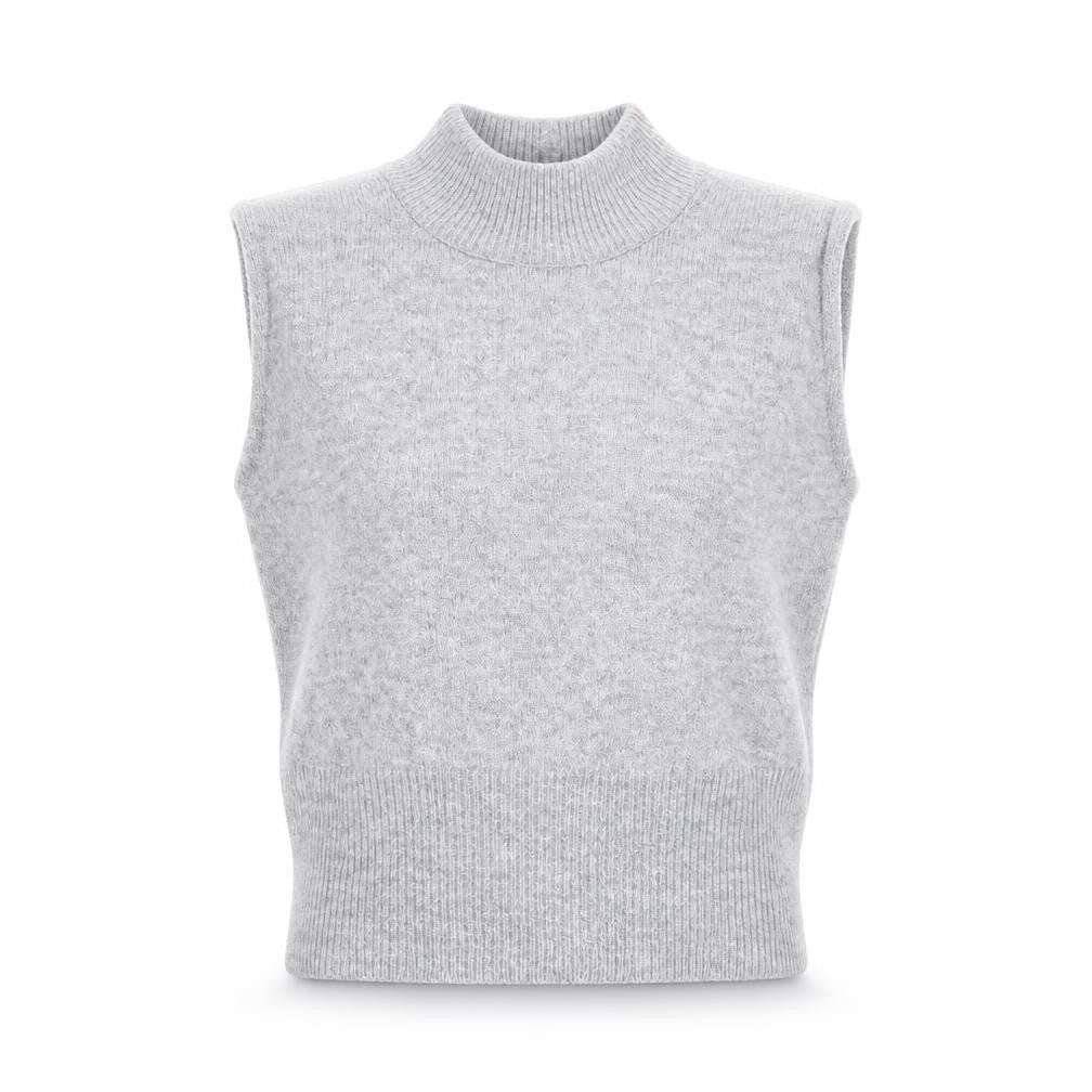 ASOS Design Women's Grey Mock Neck Sleeveless Pullover Jumper M