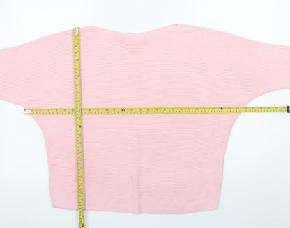 Lace Label Womens Pink XS Relaxed Knit Pullover Jumper