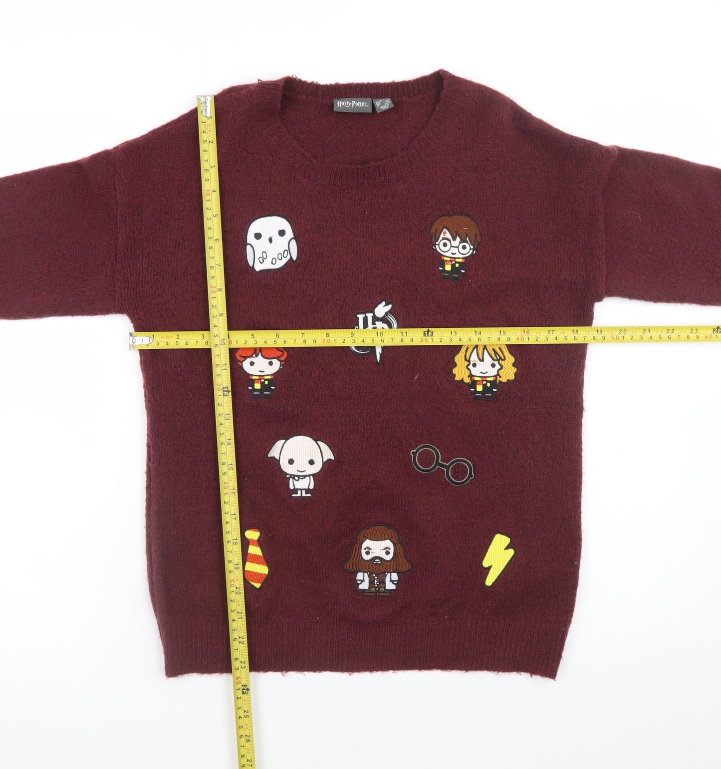 Harry Potter Women’s Red Crew Neck Pullover Jumper 2XS