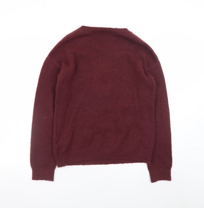 Preloved Harry Potter Women’s Red Crew Neck Pullover Jumper 2XS - Detail