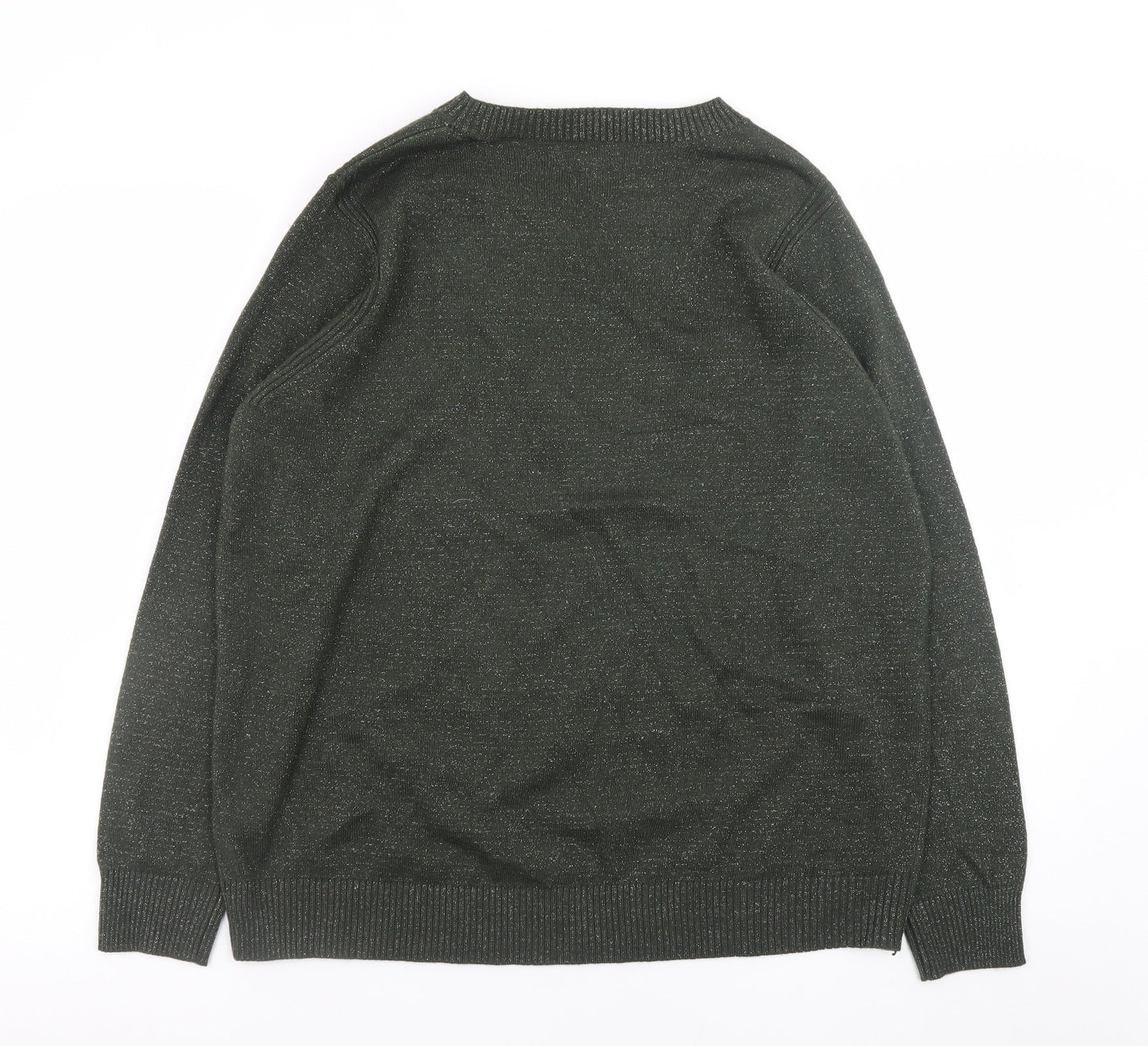 Marks and Spencer Women’s Green Crew Neck Acrylic Knit Jumper M