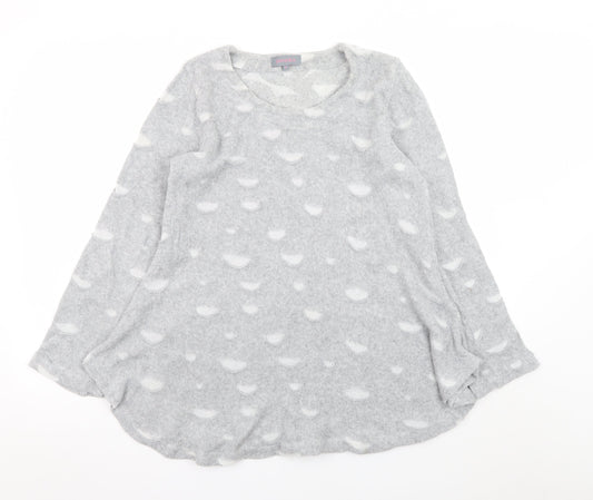 Sahara Womens Grey Round Neck Knit Pullover Jumper Size S