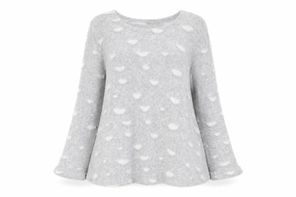 Sahara Womens Grey Round Neck Knit Pullover Jumper Size S