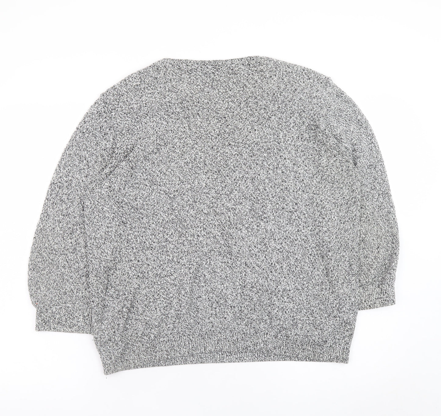 Wallis Womens Grey Knit Pullover Jumper M Long Sleeve Zip Detail