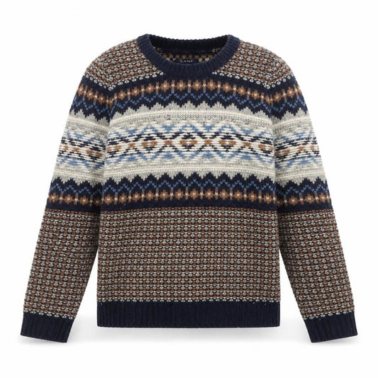 GANT Men's Multicoloured Fair Isle Wool Jumper Size S