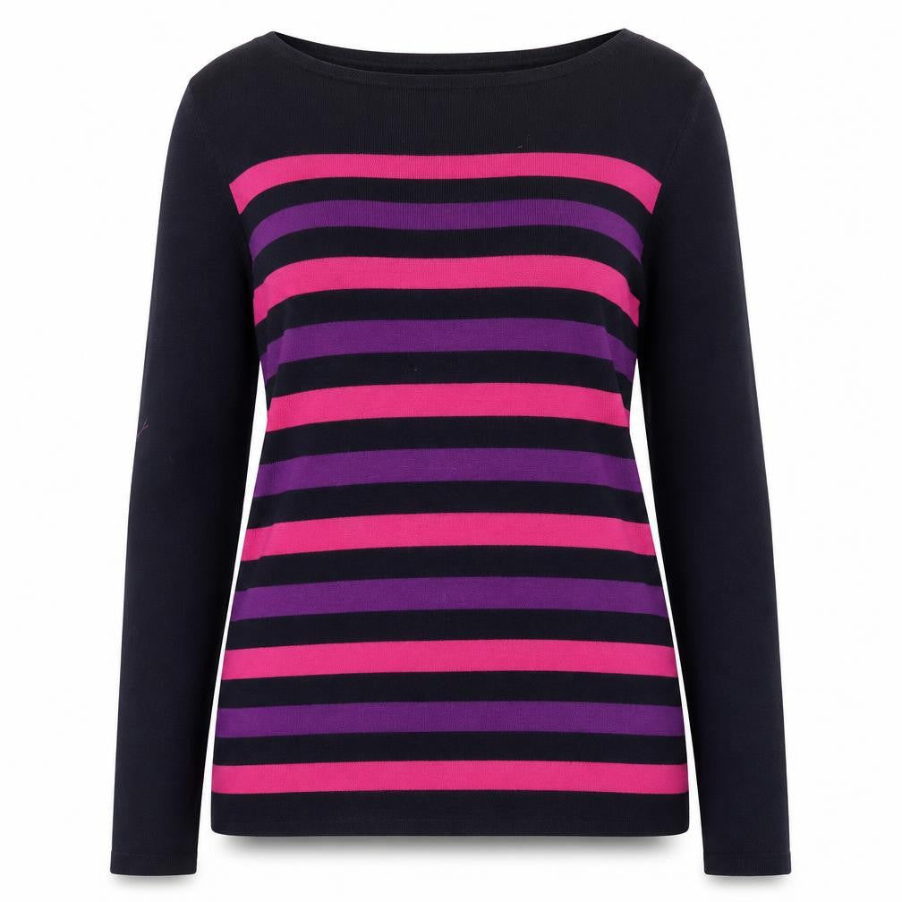Hobbs Women's Multicoloured Striped Cotton Jumper Size S