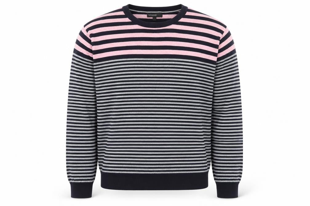 Marks & Spencer Men's Pink Striped Cotton Jumper XL