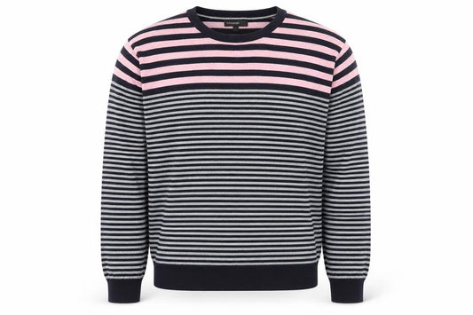Marks & Spencer Men's Pink Striped Cotton Jumper XL