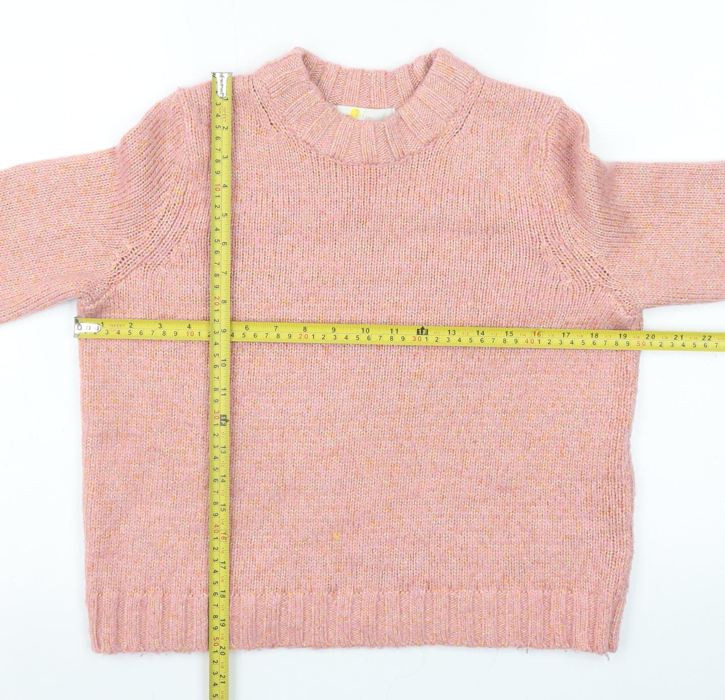 Boden Women Pink Wool Blend Crew Neck Jumper UK 6