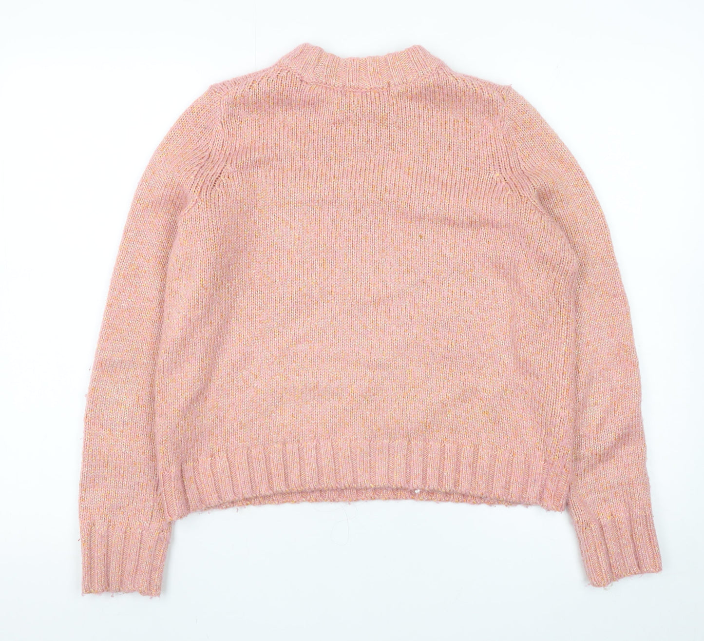Boden Women Pink Wool Blend Crew Neck Jumper UK 6