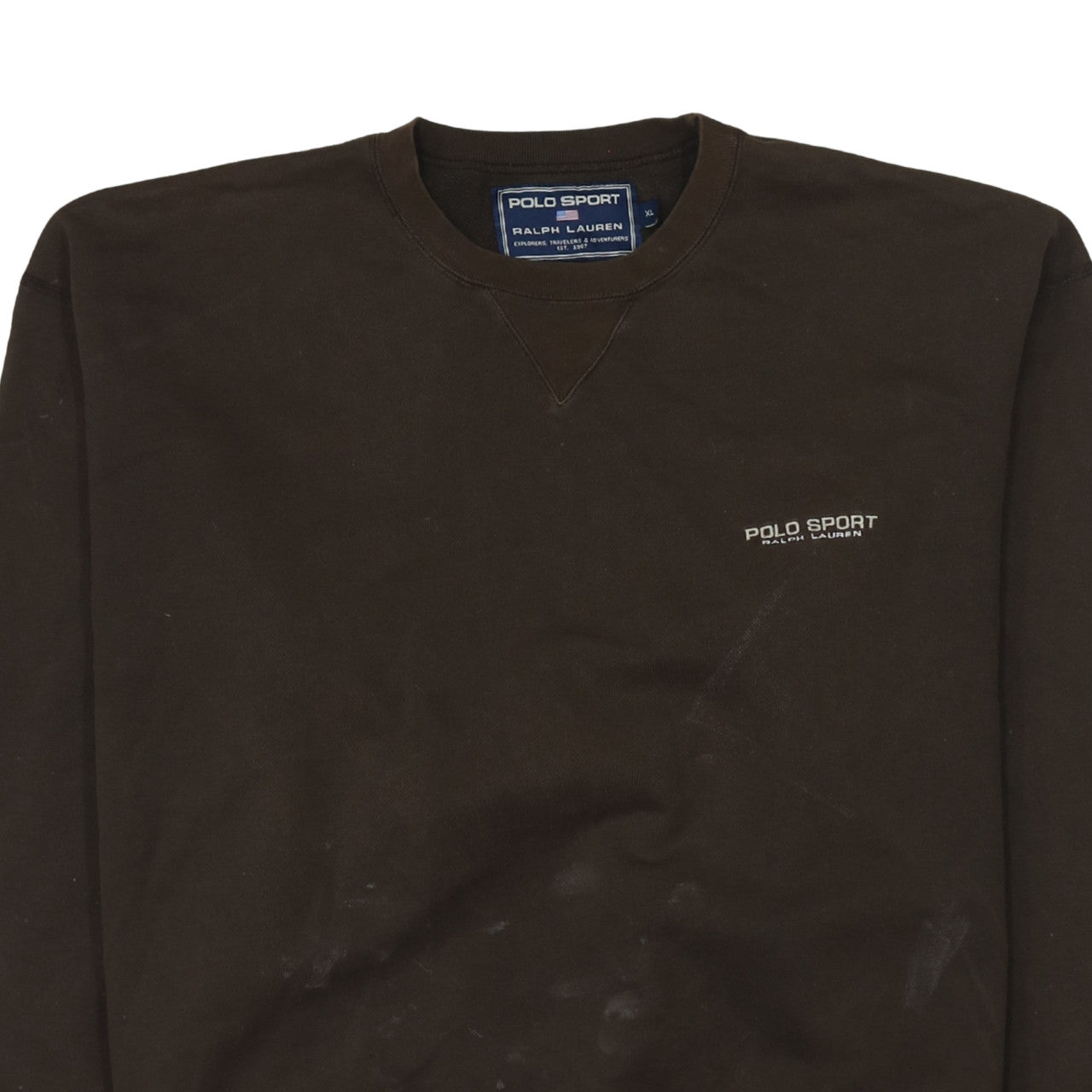 Polo Sport Ralph Lauren Men’s Brown XL Crew Neck Sweatshirt Vintage