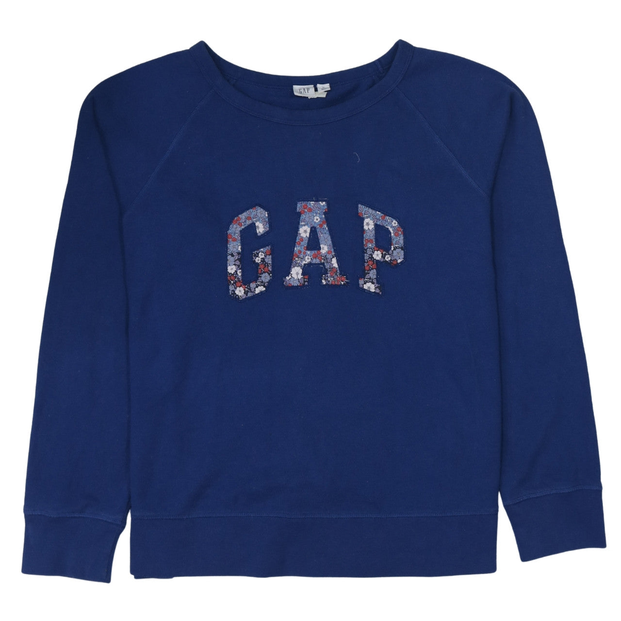 GAP Unisex Blue XL Pullover Sweatshirt with Floral Logo