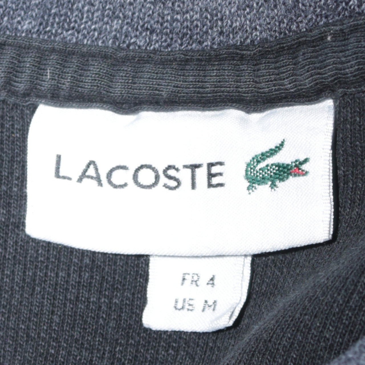 Lacoste Men's Black Cotton 1/4 Zip Sweatshirt Size M