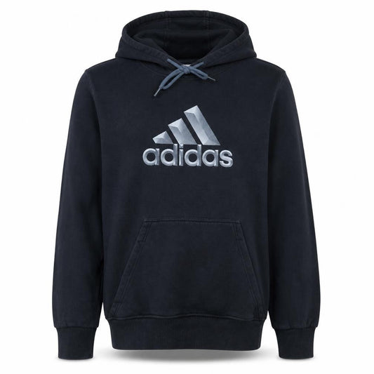 Adidas Men's Black Pullover Hoodie Medium Logo Fleece Sweatshirt