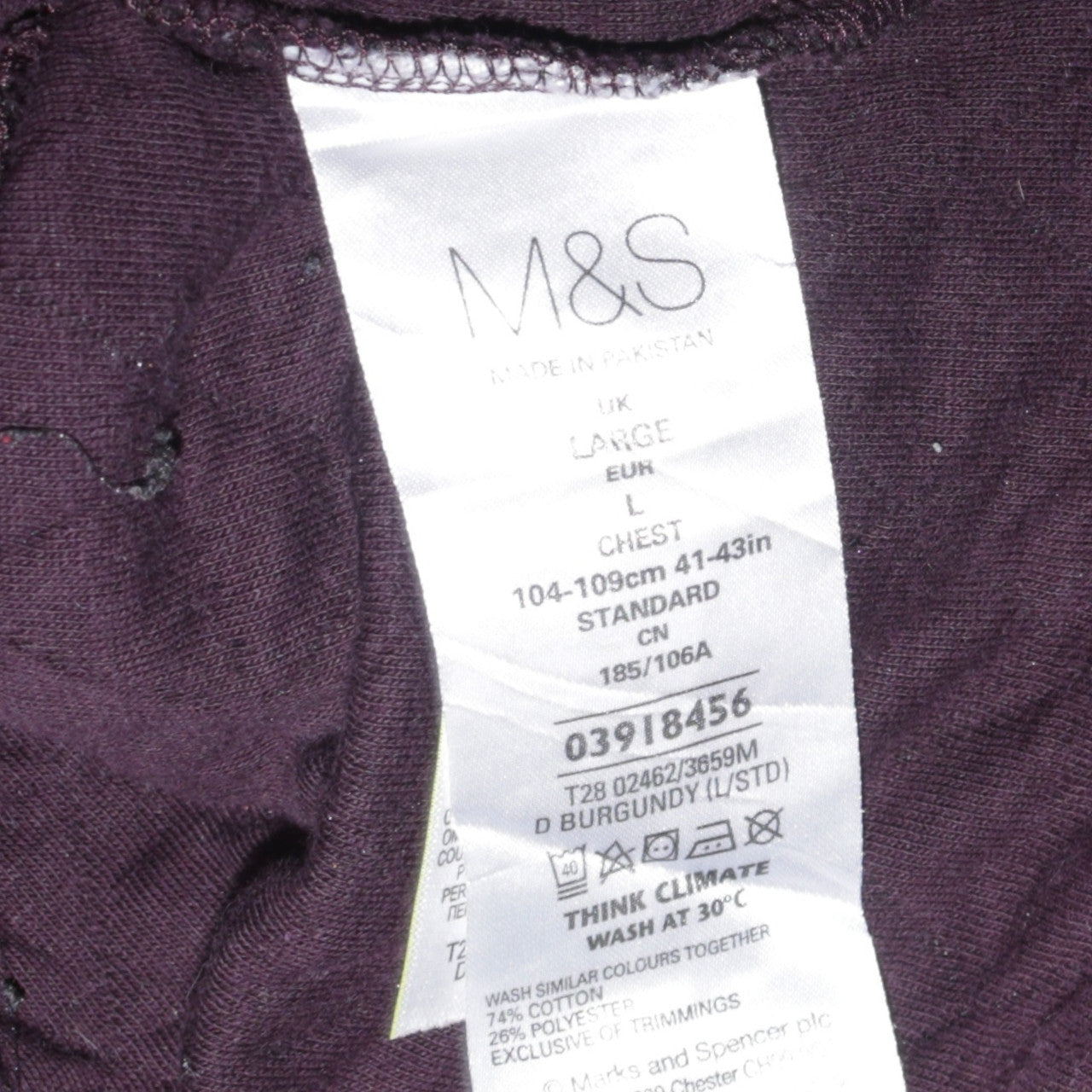 Marks and Spencer Men's Brown Quilted Full Zip Jacket L