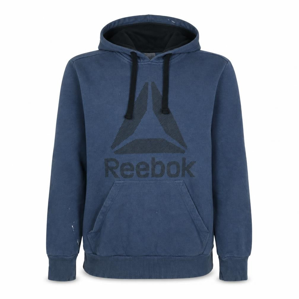 Reebok Men's Blue Small Pullover Hoodie with Logo