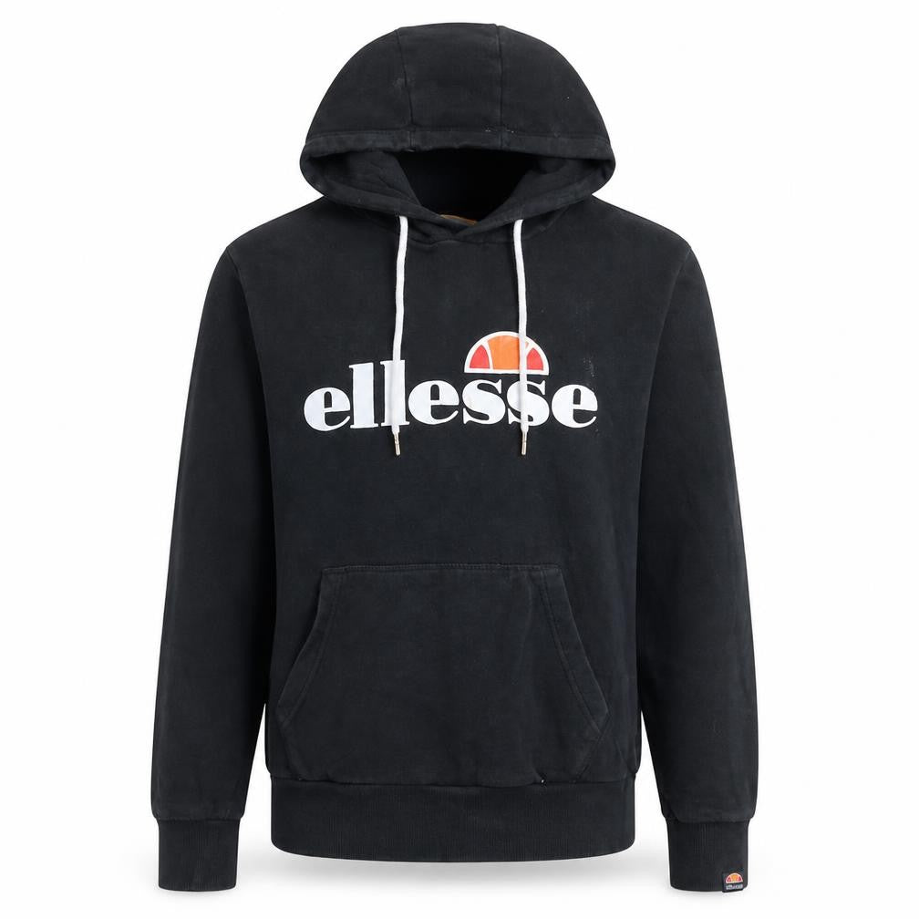 Ellesse Womens Black Hoodie UK 12 Pullover Logo Sweatshirt