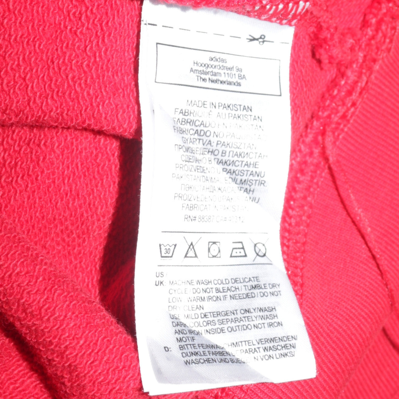 Adidas Womens Red 3-Stripes Crew Neck Pullover Sweatshirt 3XL