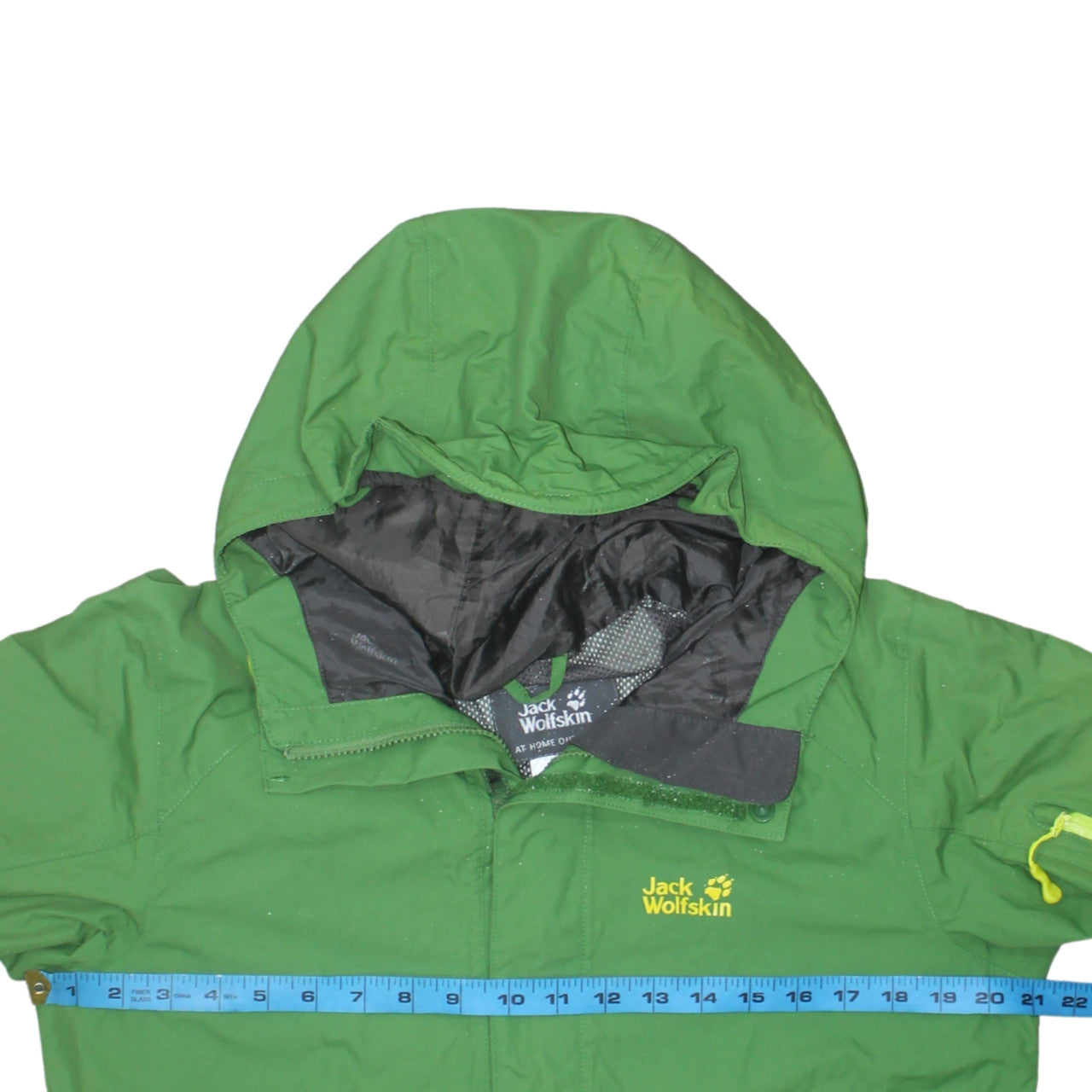 Jack Wolfskin Men’s Green Waterproof Hooded Rain Jacket Size S