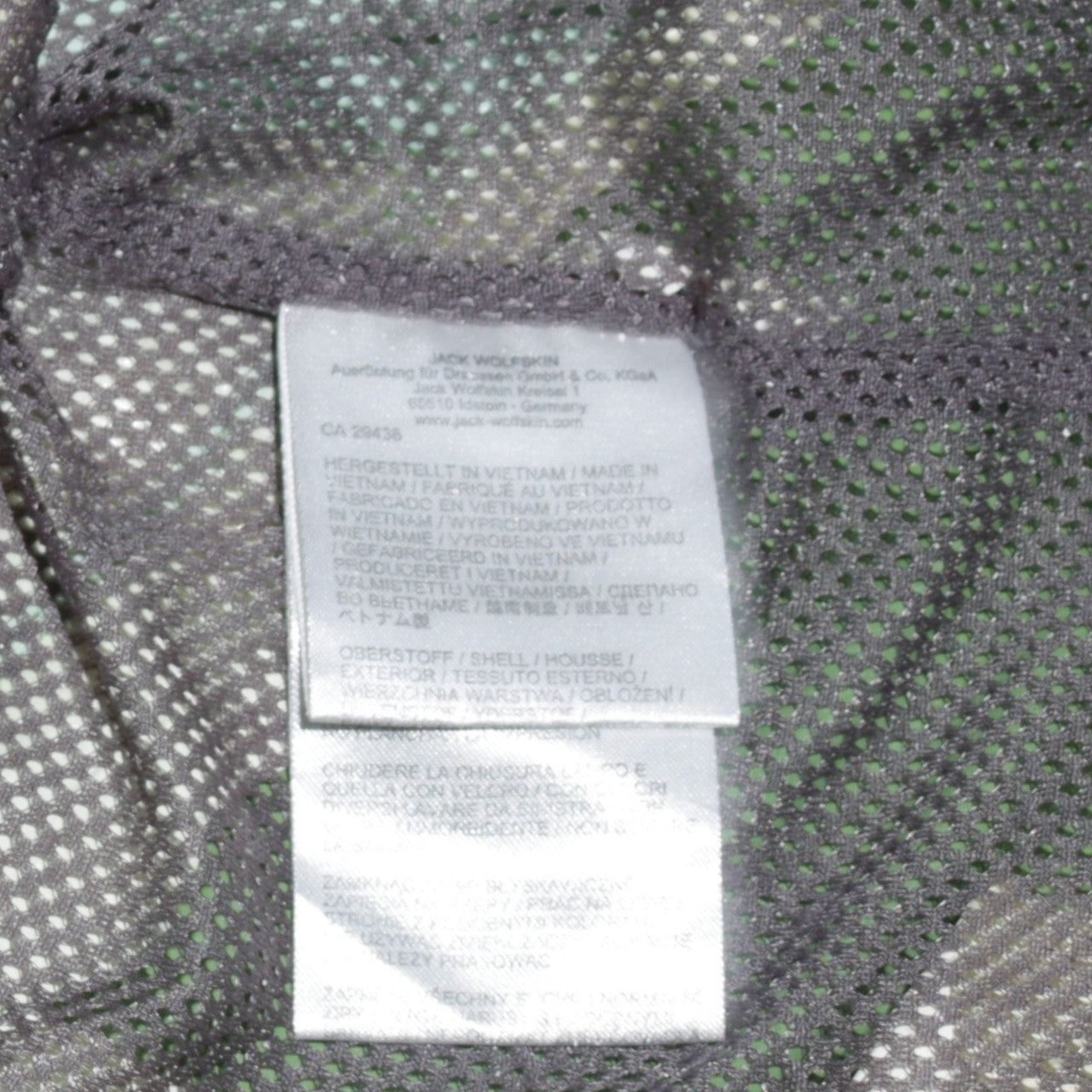 Jack Wolfskin Men’s Green Waterproof Hooded Rain Jacket Size S