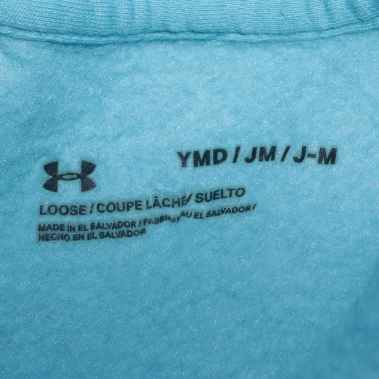 Under Armour Boys Blue Pullover Hoodie Size 10-11 Years Fleece Logo Sweatshirt