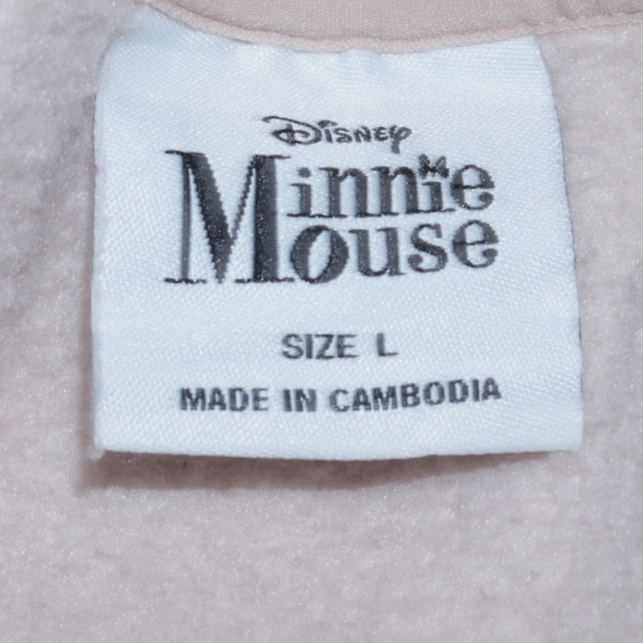 Disney Minnie Mouse Women's Beige Pullover Hoodie Size L