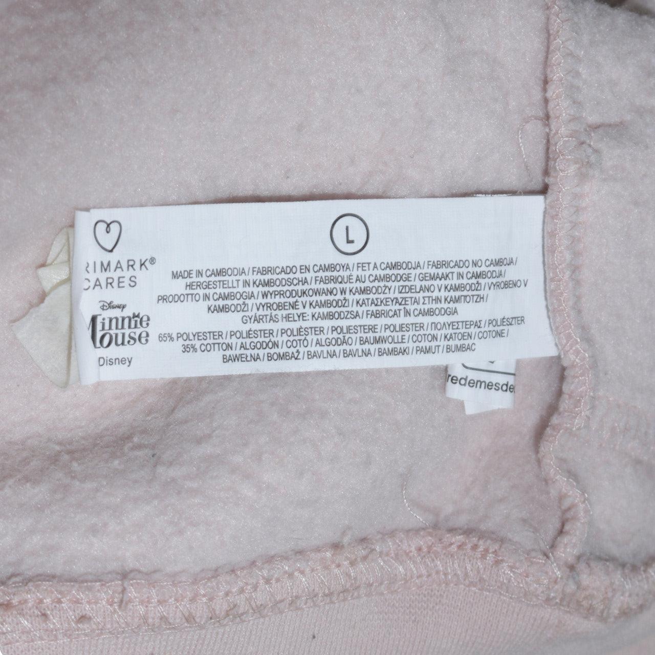 Disney Minnie Mouse Women's Beige Pullover Hoodie Size L