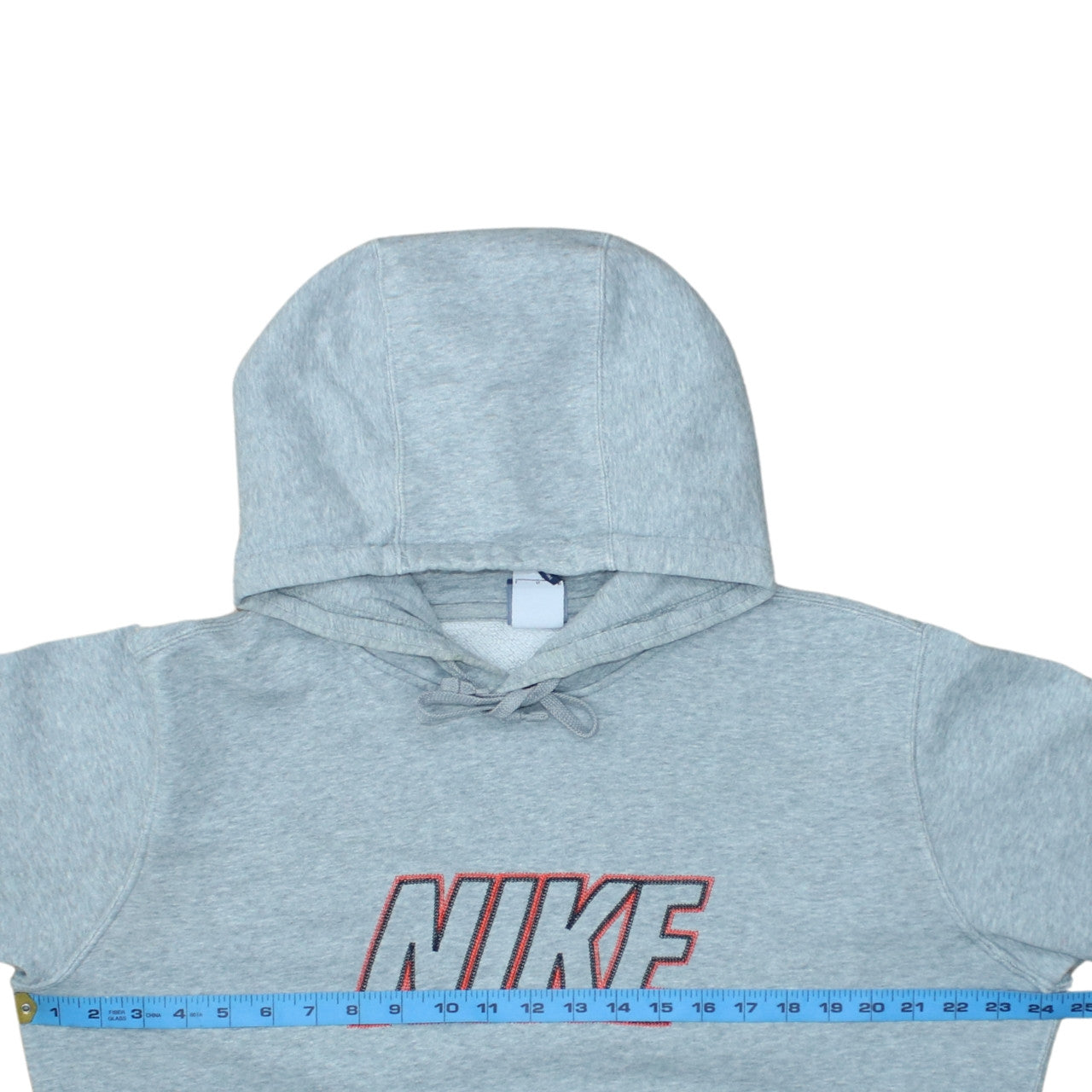 Nike Men's Grey Pullover Hoodie L Logo Fleece Casual Sportswear