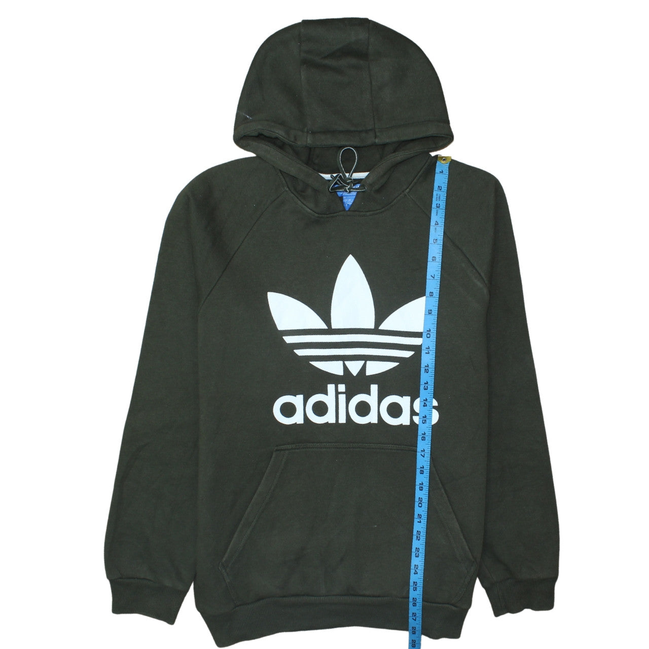 Adidas Men's Green Logo Pullover Hoodie L Fleece Sportswear