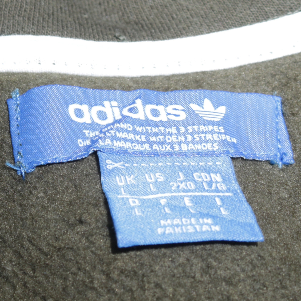 Adidas Men's Green Logo Pullover Hoodie L Fleece Sportswear