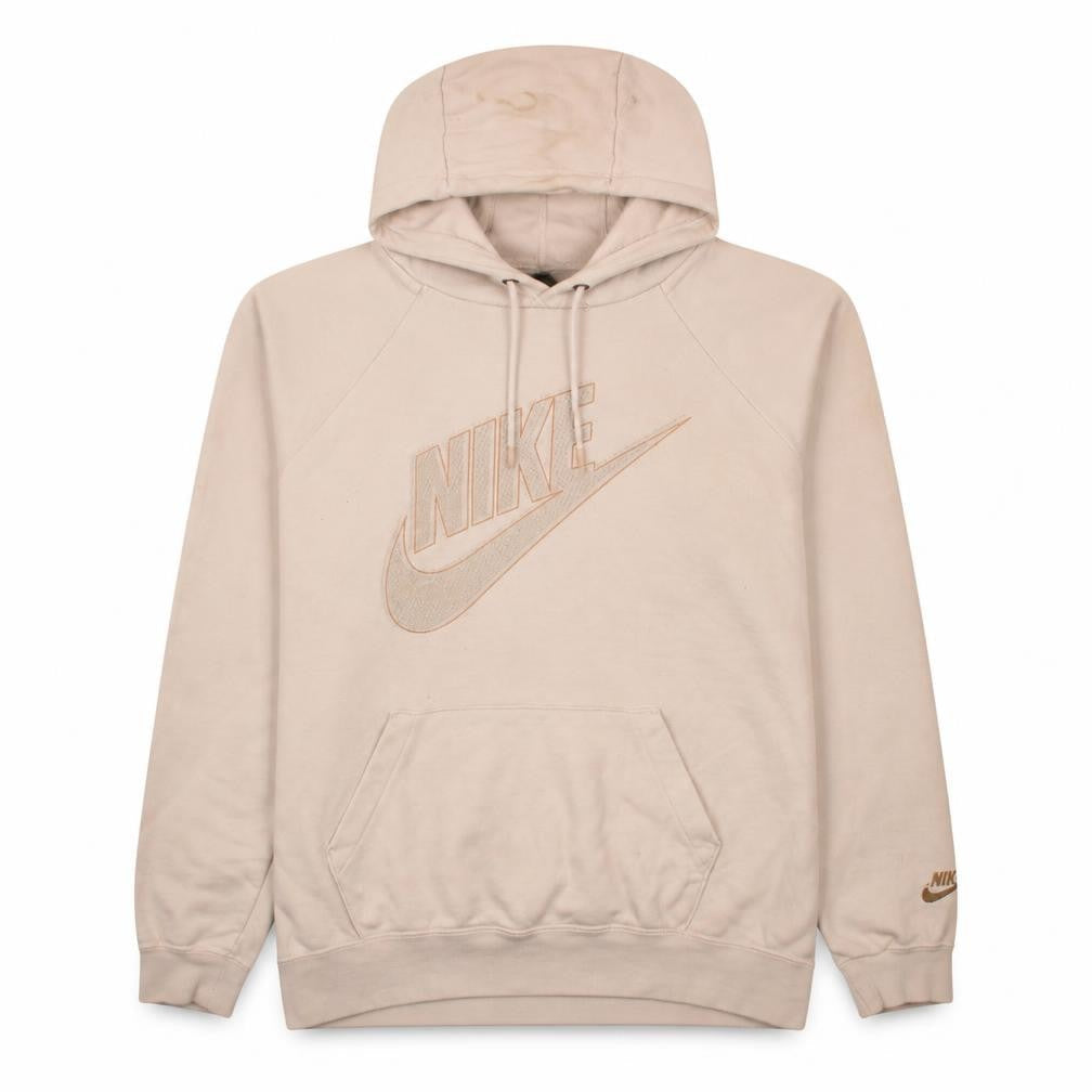 Nike Men’s Beige Pullover Hoodie M Regular Fit Sportswear