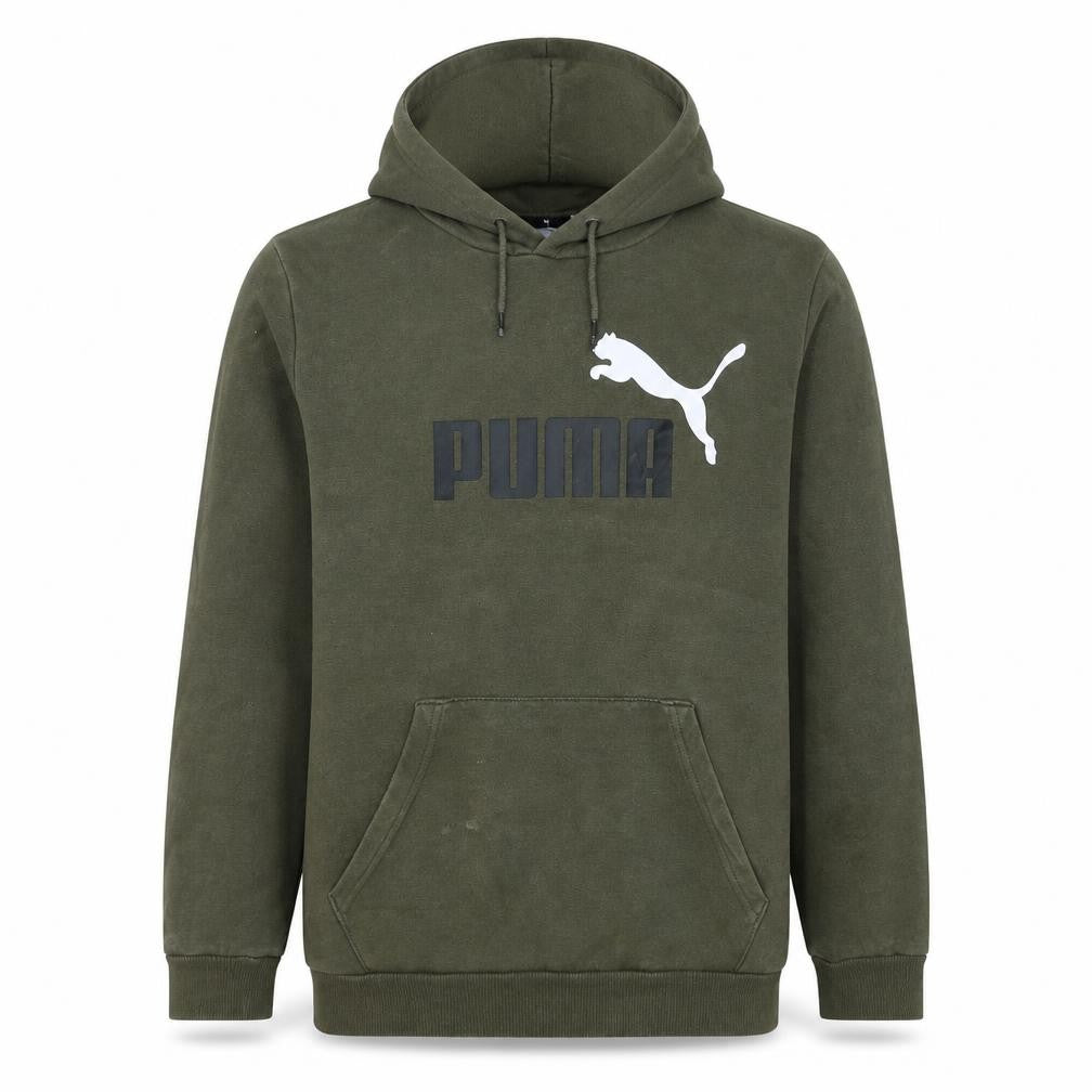 Puma Mens Green Pullover Hoodie M Logo Sportswear