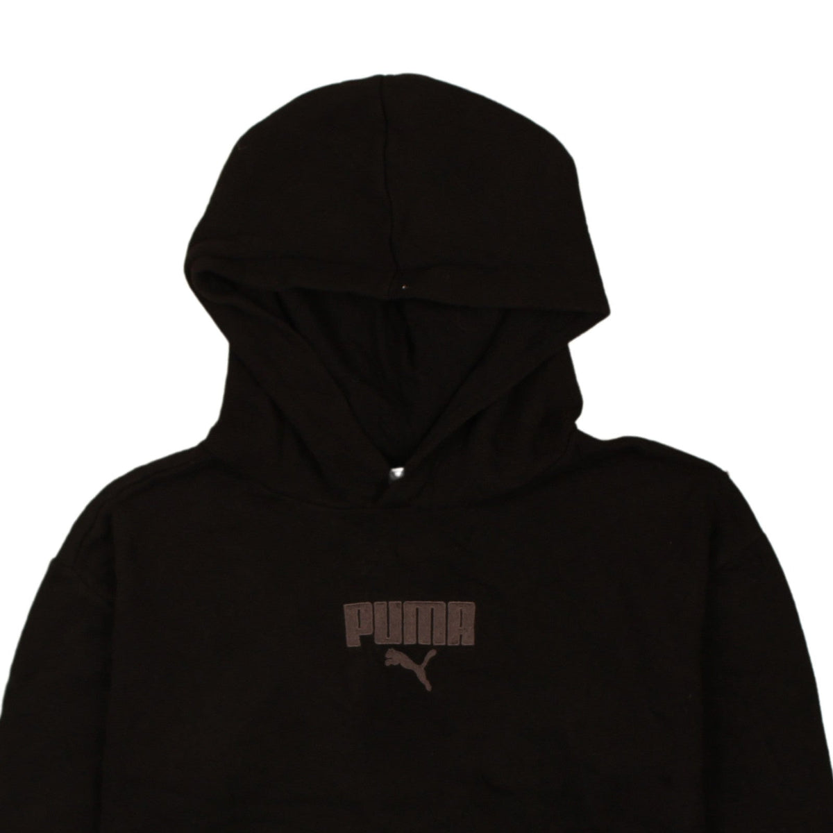 Puma Boys Black Pullover Hoodie 14-16 Years Regular Fit Fleece Sweatshirt