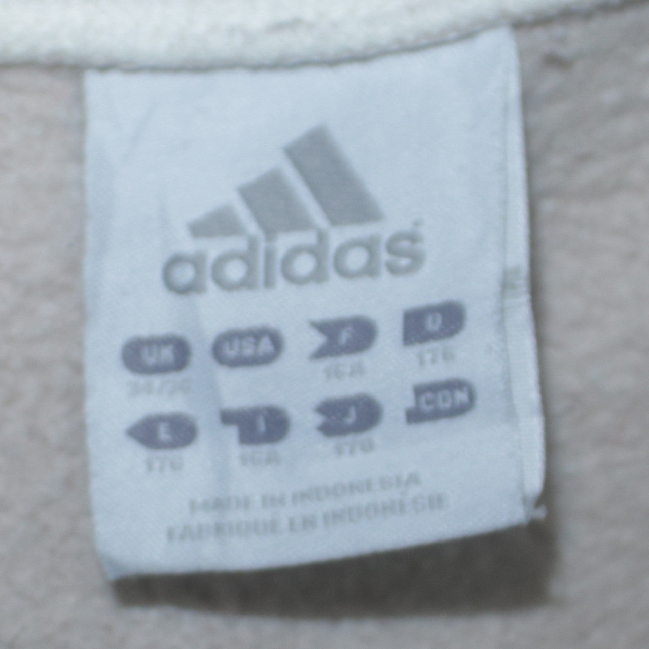 Adidas Boys Beige V-Neck Pullover Sweatshirt Size 176 Long Sleeve