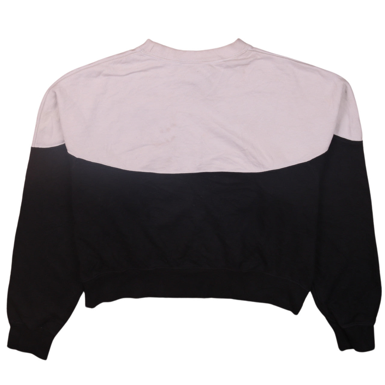 Nike Women Black and White Colourblock Crew Neck Pullover Sweatshirt XXL