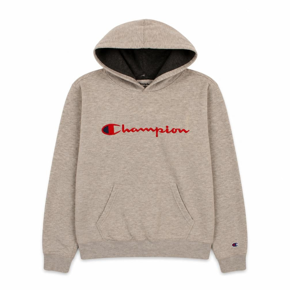 Champion Men's Grey XL Pullover Hoodie Embroidered Logo Sports Style