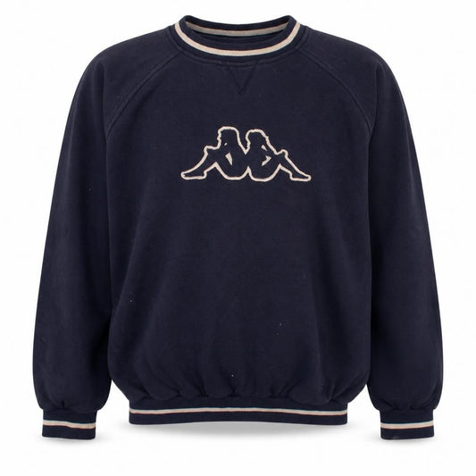 Kappa Mens Blue Large Logo Crew Neck Pullover Sweatshirt