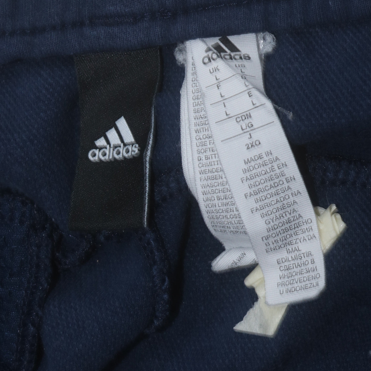 Adidas Men’s Blue Jogger Sweatpants L Tapered Fit Active Trousers