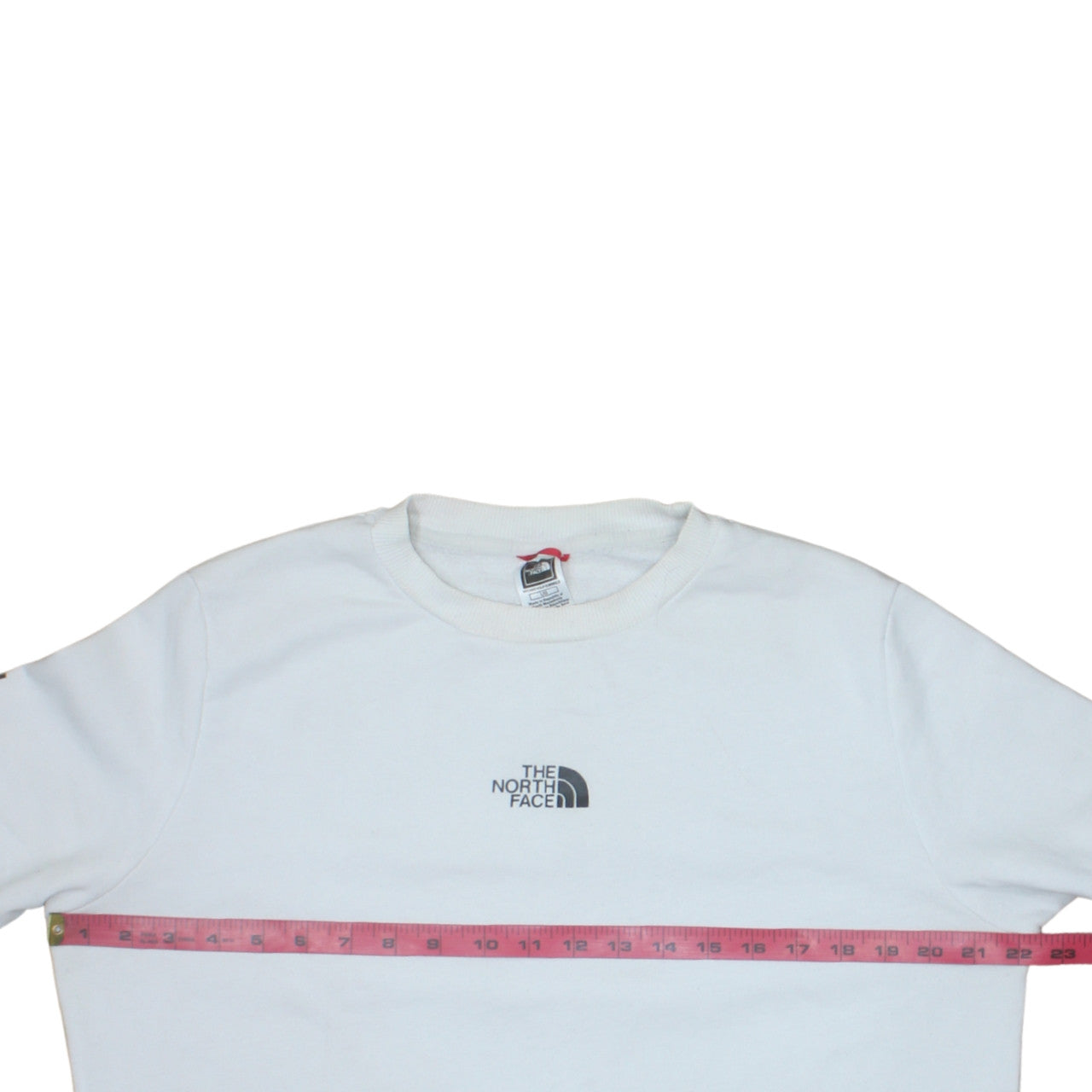 The North Face Womens White Cotton Blend Crew Neck Sweatshirt L