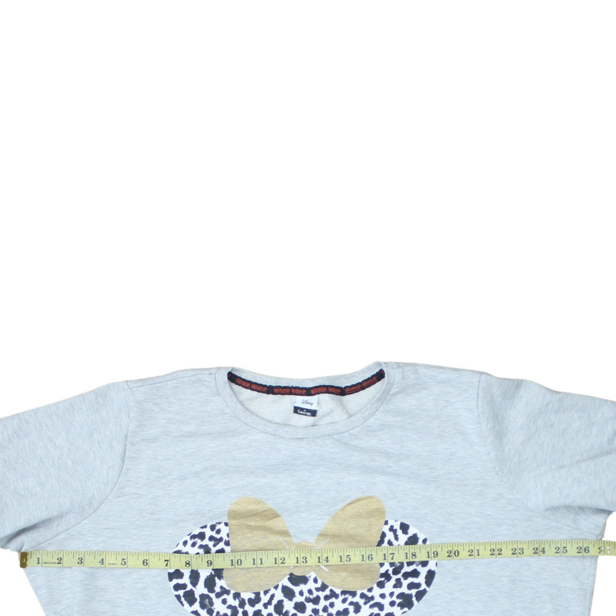 Disney at George Girls Grey Minnie Mouse Animal Print Pullover Sweatshirt XL