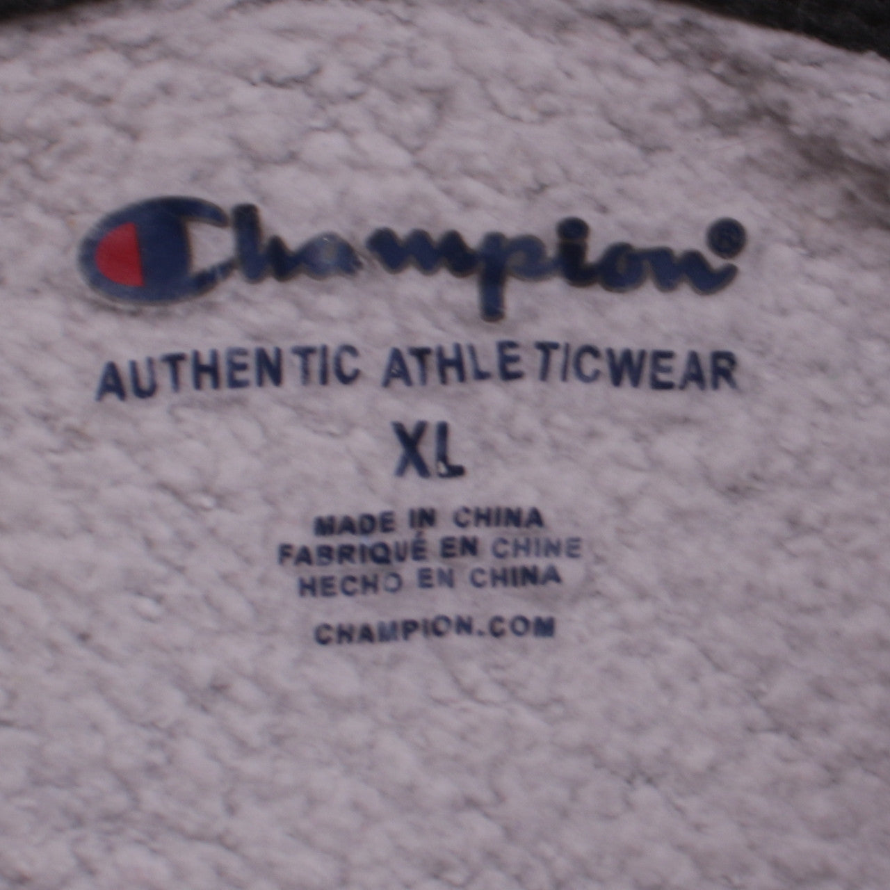 Champion Womens Grey XL Pullover Hoodie with Logo Detail