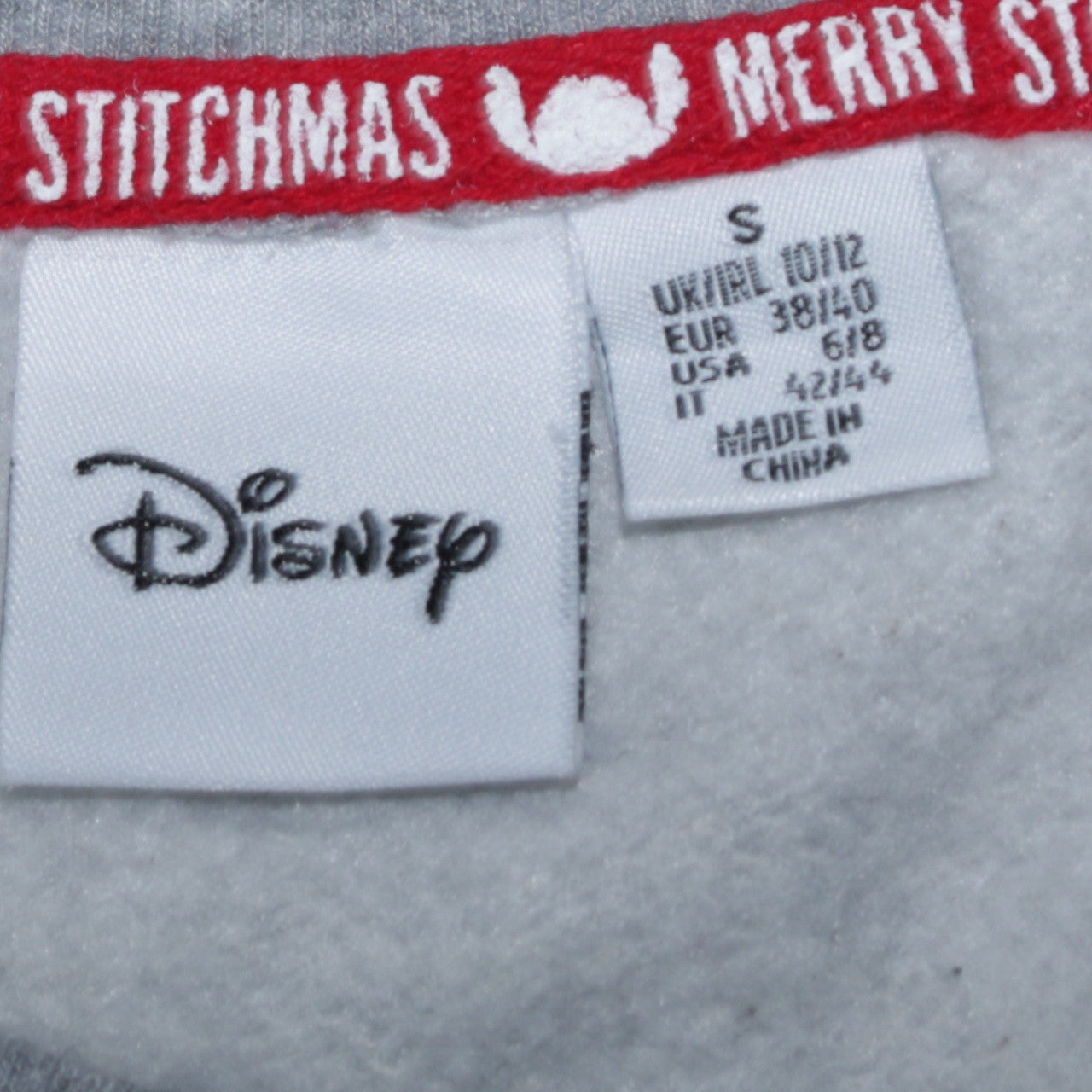Disney Women Grey Christmas Stitch Sweatshirt Size S