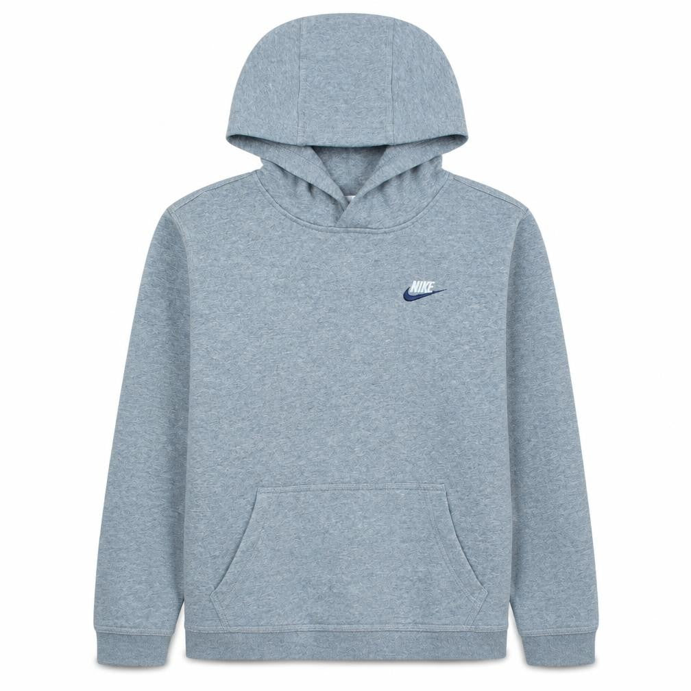 Nike Boys Grey Pullover Hoodie XL Fleece Regular Fit Logo Sweatshirt