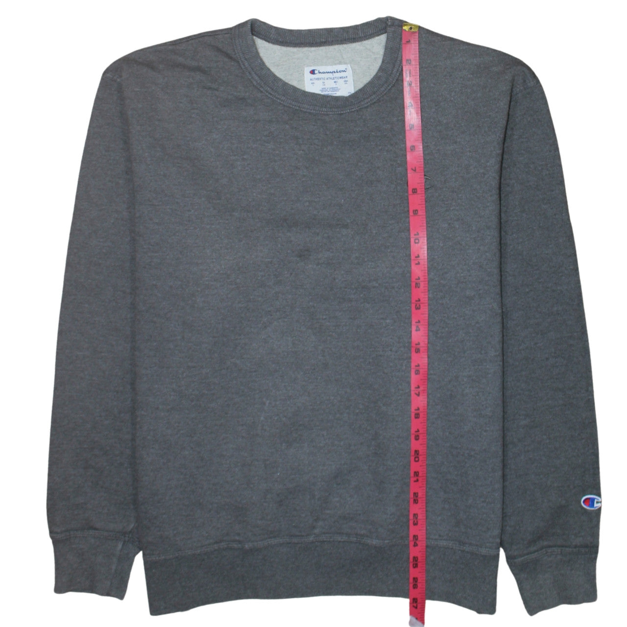 Champion Men's Grey Crew Neck Pullover Sweatshirt Size L