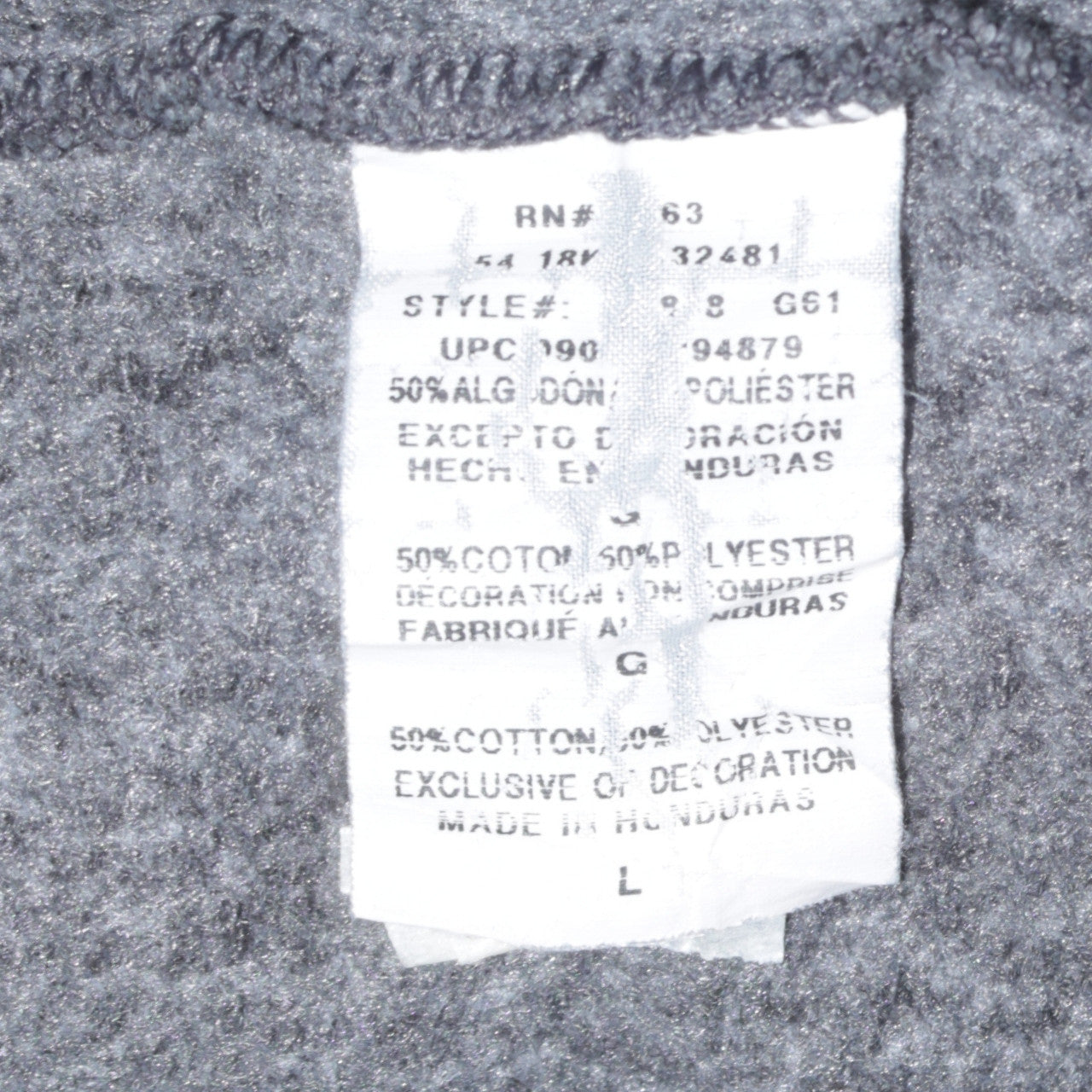 Champion Men's Grey Crew Neck Pullover Sweatshirt Size L