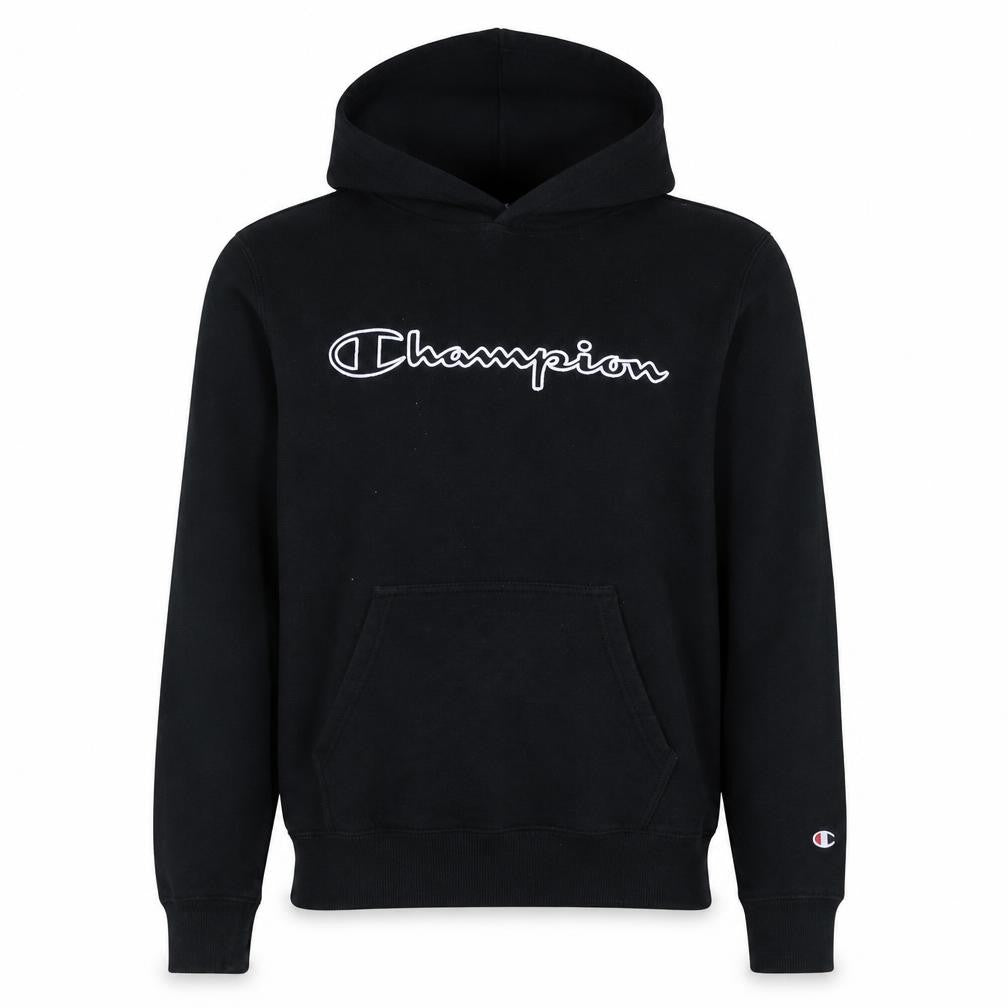 Champion Men's Black Medium Pullover Hoodie with Logo