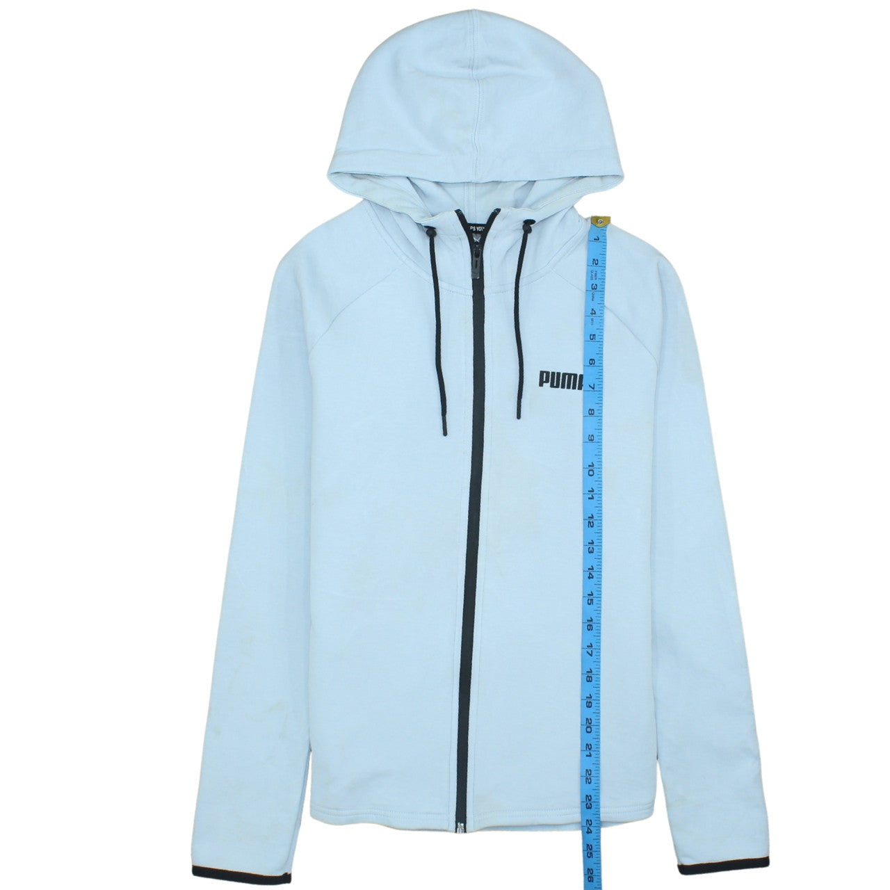 Puma Men's Blue Full Zip Hoodie Size M Lightweight Sportswear