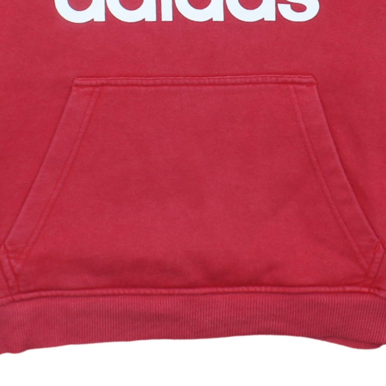 Adidas Men's Red Pullover Hoodie L Regular Fit Graphic Logo